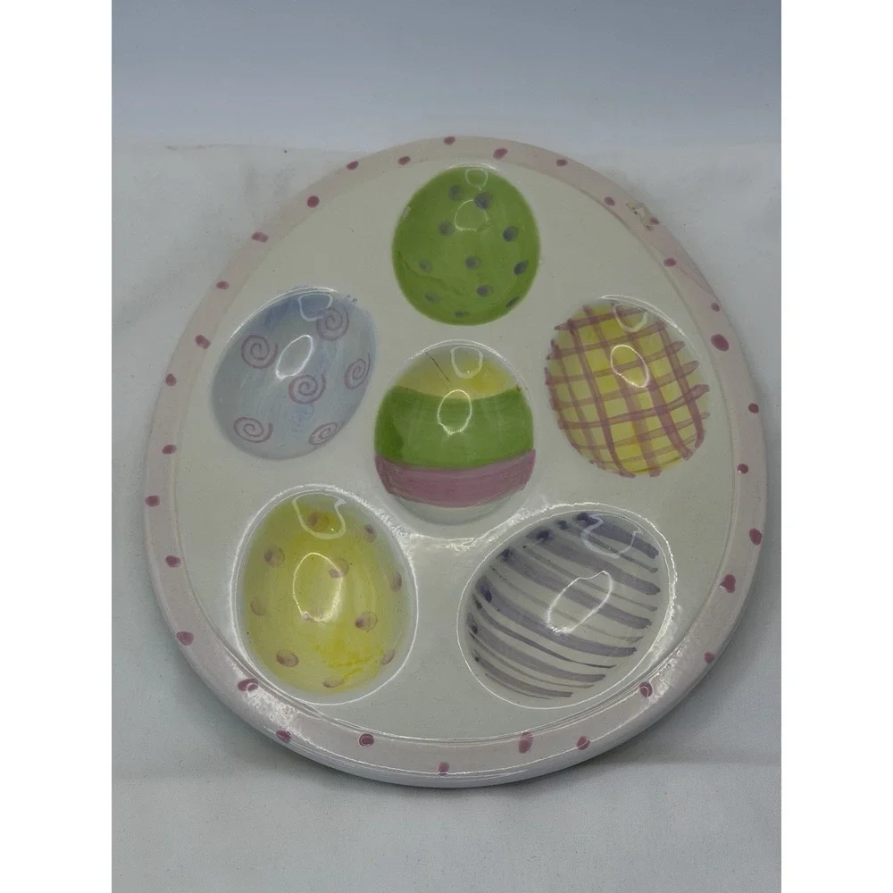 Easter Devil Egg Serve Ware Plate READ